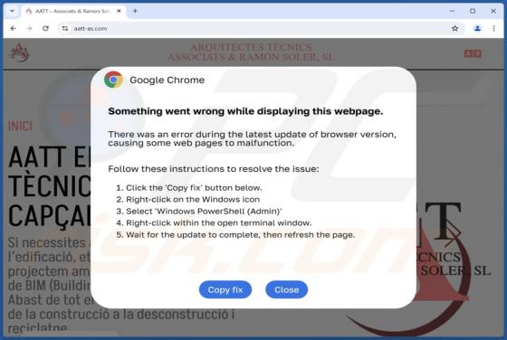 Something Went Wrong While Displaying This Webpage POP-UP Scam