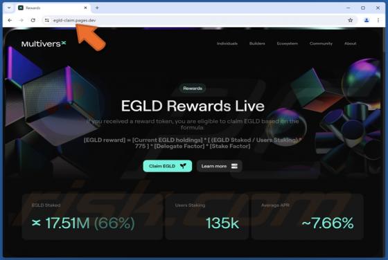 MultiversX (EGLD) Rewards Scam