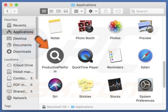 ProductivePlatform Adware (Mac)