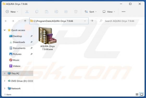 AQURA Onyx Unwanted Application