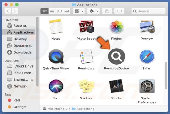 ResourceDevice Adware (Mac)