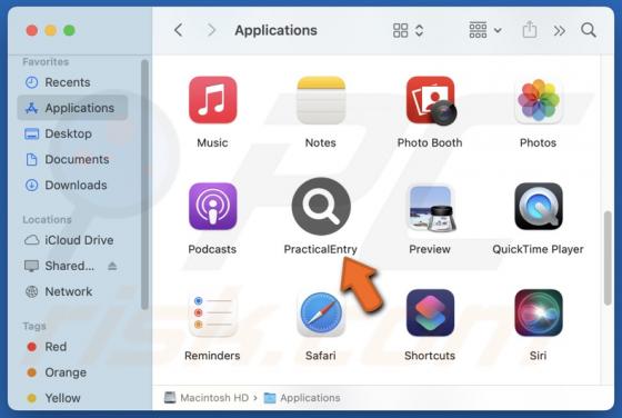PracticalEntry Adware (Mac)
