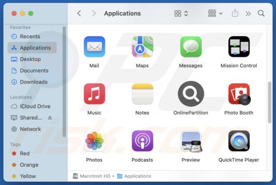 OnlinePartition Adware (Mac)