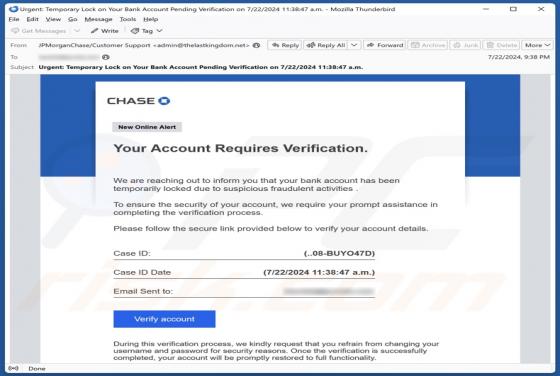 Chase - Account Verification Email Scam