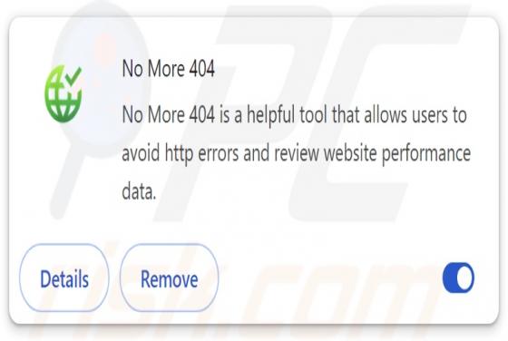 No More 404 Adware