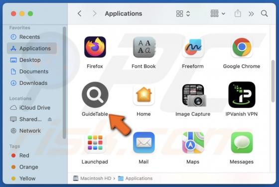 GuideTable Adware (Mac)