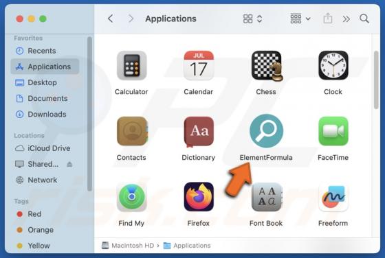 ElementFormula Adware (Mac)