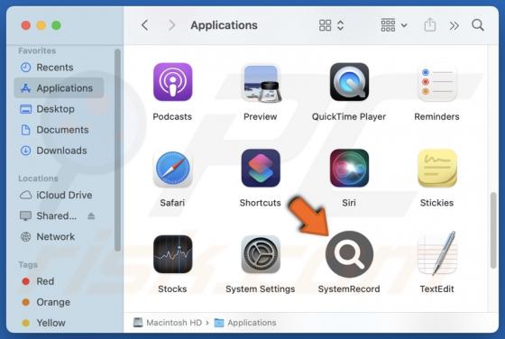 SystemRecord Adware (Mac)