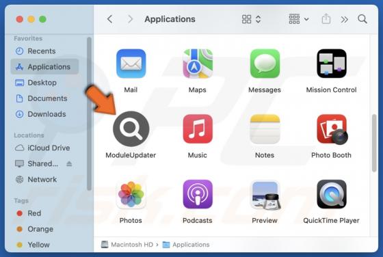 ModuleUpdater Adware (Mac)