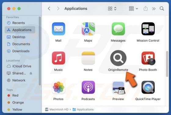OriginRemote Adware (Mac)