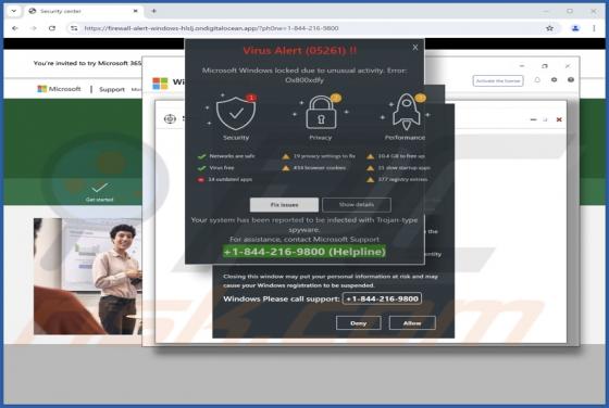 Virus Alert (05261) POP-UP Scam