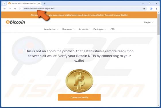 Bitcoin NFT Verification Scam