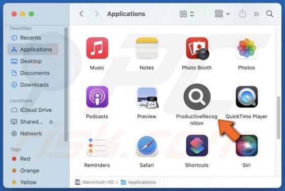 ProductiveRecognition Adware (Mac)