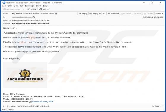 We Cannot Process Payment Email Scam