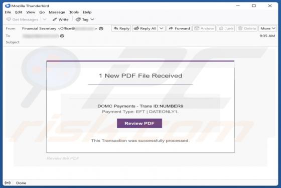 New PDF File Received Email Scam