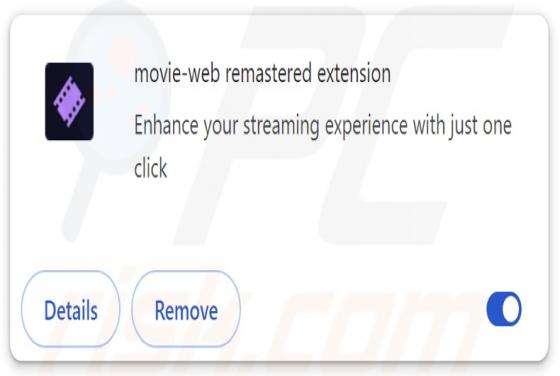 Movie-web Remastered Extension Adware