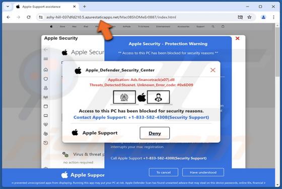 Azurestaticapps.net POP-UP Scam