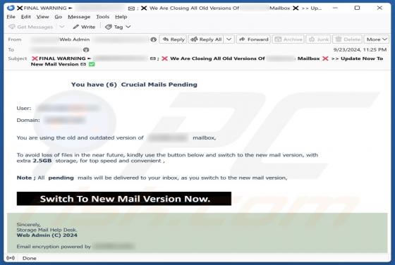 You Have Crucial Mails Pending Email Scam