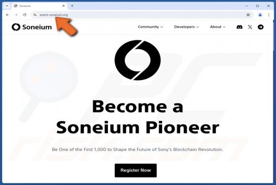 Soneium Registration Scam