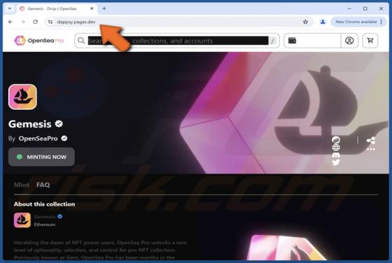 OpenSeaPro - Gemesis Minting Scam