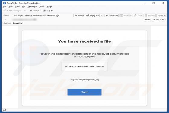 You Have Received A File Email Scam
