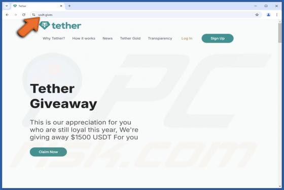 Tether Giveaway Scam