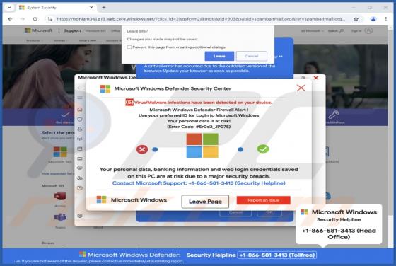 (5) Virus/Malware infections have been detected POP-UP Scam