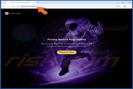 Arcium Registration Scam