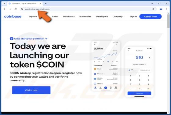Coinbase ($COIN) Airdrop Scam