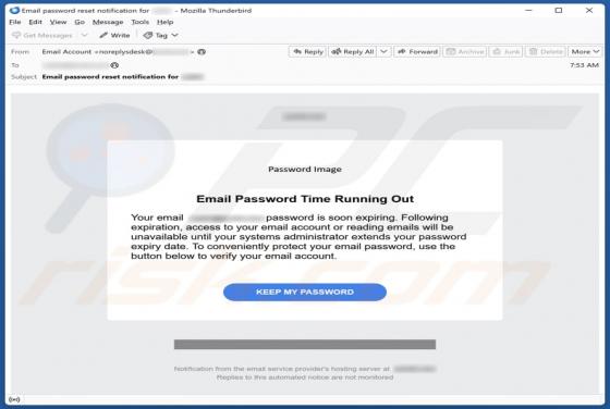 Email Password Time Running Out Scam