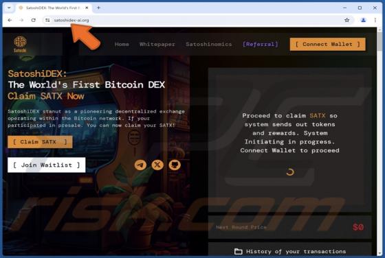 Claim SatoshiDEX (SATX) Scam