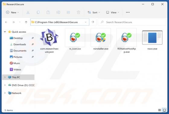 ResearchSecure Potentially Unwanted Application