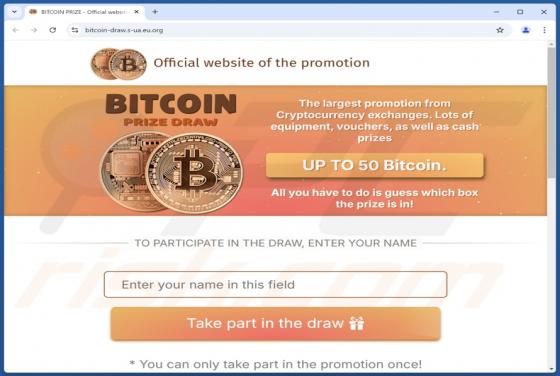 Bitcoin Prize Draw Scam