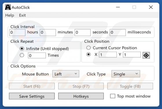 AutoClicker Unwanted Application