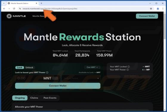 Mantle Rewards Station Scam