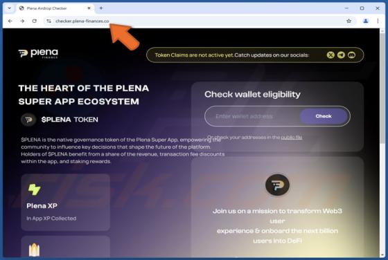 $PLENA Token Claims Scam