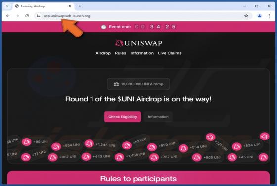 Uniswap ($UNI) Airdrop Scam