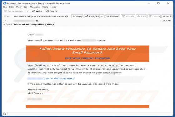 Procedure To Update And Keep Your Email Password Scam
