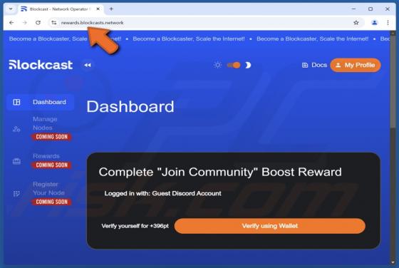 Blockcast Boost Reward Scam