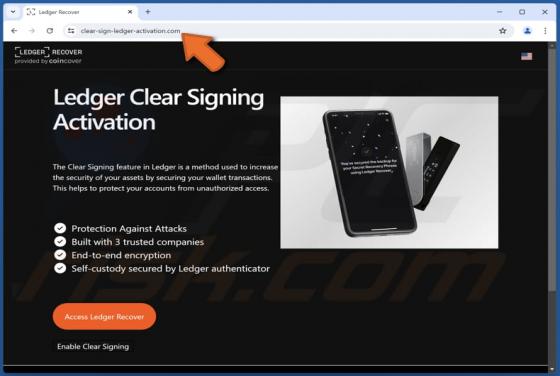 Ledger Clear Signing Activation Scam