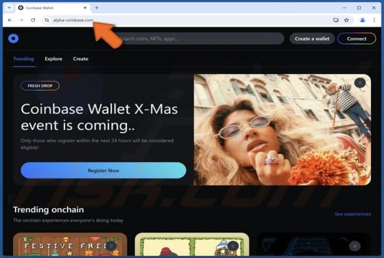 Coinbase Wallet X-Mas Registration Scam