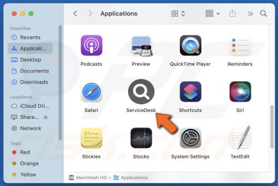ServiceDesk Adware (Mac)