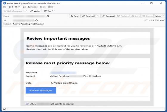 Review Important Messages Email Scam