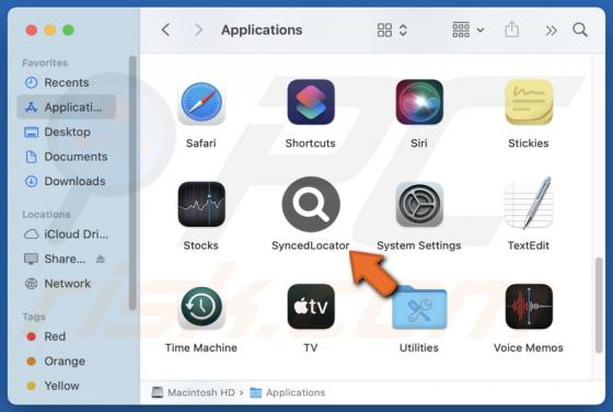 SyncedLocator Adware (Mac)