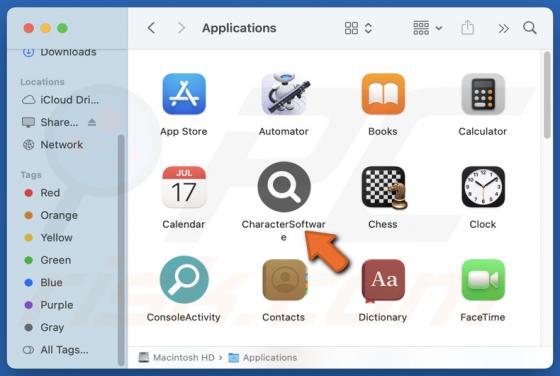 CharacterSoftware Adware (Mac)