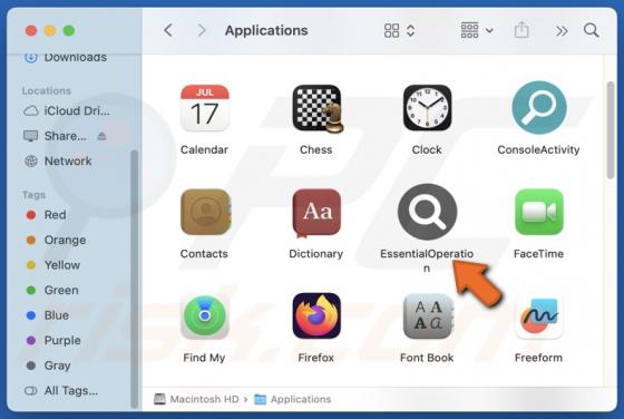 EssentialOperation Adware (Mac)