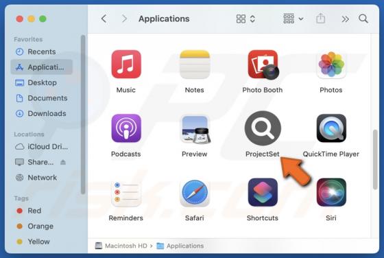 ProjectSet Adware (Mac)