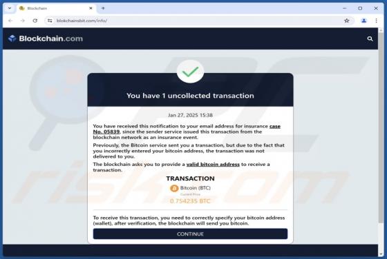 You Have 1 Uncollected Transaction Scam