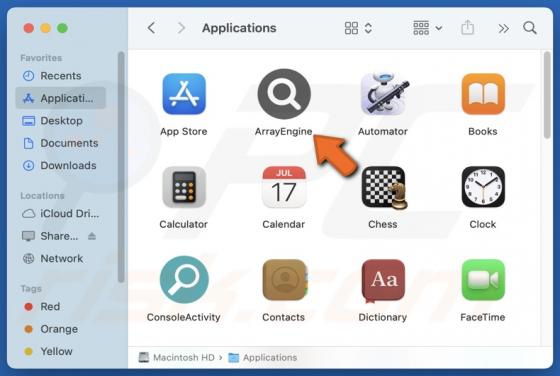 ArrayEngine Adware (Mac)
