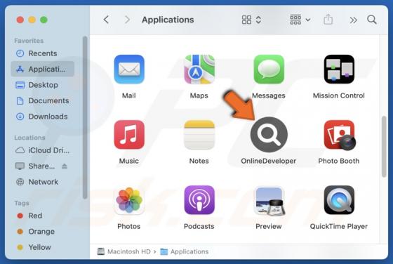 OnlineDeveloper Adware (Mac)